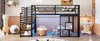 Lit mezzanine en métal 90x200 cm avec escalier, espace de Voir les images du produit 8