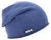 Seeberger Strickmütze-Beanie aus 100% Kaschmir mit Rollrand in blau