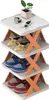 4er Pack Zusammenklappbares Schuhregal aus PP, Produktbild-Vorschau 1