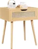 Yaheetech Nachttisch Rattan Beistelltisch mit 1 Schublade Produktbild-Vorschau 8