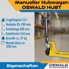 Hubwagen OSWALD HU8T - 2500 kg - 800 mm - Polyurethan Produktbild-Vorschau 4