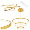 MasterLED Pendelleuchte 3 Ringe Gold, 77W 10000lm Ultra Produktbild-Vorschau 1