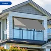 A close-up view of a gray awning extended over a balcony on a modern house. Anteprima dell’immagine prodotto