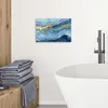 MuchoWow® - Leinwandbilder - Aquarell - Blau - Kunst - Gold Produktbild-Vorschau 4