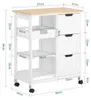 SoBuy FKW79-W Küchenwagen mit Rollen Servierwagen mit 2 Produktbild-Vorschau 6