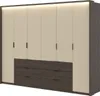 Großer Kleiderschrank 274 cm DEMETRA - beige / dunin Eiche Produktbild-Vorschau 2