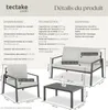 Ensemble de salon Göteborg avec table - gris clair Voir les images du produit 6