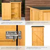Armoire de jardin adossée Taman 75 x 56 x 118 cm - marron Voir les images du produit 4