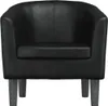 Sillón de club negro de vidaXL, tapizado en cuero sintético Vista previa de la imagen del producto 3