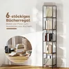HOMCOM Bücherregal 2er-Set Regal mit 6 Ebenen Standregal Produktbild-Vorschau 4