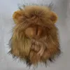 Süße Löwenkostüm, Löwenmähne mit Ohren für Katzen, kleine Produktbild-Vorschau 3