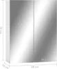 A product image showing a mirrored cabinet with dimensions indicated. Náhled obrázku produktu