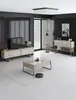 A modern living room with a TV stand, coffee table, and a side cabinet. Anteprima dell’immagine prodotto