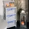 Regal mit 3 Körben Mia Landhaus Weiß Blau Produktbild-Vorschau 2