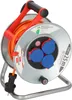 A Brennenstuhl cable reel with an orange cable and multiple sockets. Produktbild-Vorschau
