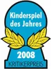 A blue award badge with text and laurel leaves. Produktbild-Vorschau