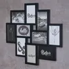 A collage of black picture frames with various photos and text. Produktbild-Vorschau