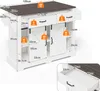 A kitchen island with dimensions and weight capacity labels. Anteprima dell’immagine prodotto