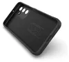 The back of a black phone case is shown at an angle against a white background. Produktbild-Vorschau