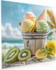 Küchenrückwand Spritzschutz Glas mit Motiv Sommerliches Eis Produktbild-Vorschau 1