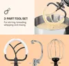 A collage of images showing different attachments for a stand mixer. Produktbild-Vorschau
