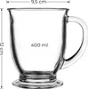 Teetasse Gläser Set 400ml 4 Stk. Cappuccino Tassen | Produktbild-Vorschau 2