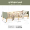 Cadre de lit 90x200 cm Lit enfant Vert Lit en bois Pin Voir les images du produit 3