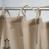 Tenda in pizzo di cotone ricamato con lettere beige 110x250 Anteprima dell’immagine prodotto 2