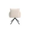 A single beige armchair with a black metal base is shown from the back against a white background. Produktbild-Vorschau