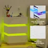 Table de nuit LED avec prise électrique & USB, haute Voir les images du produit 4