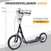 HOMCOM Kinder Tretroller mit Bremsen Scooter 16/12 Zoll Produktbild-Vorschau 5