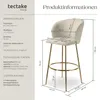 tectake® Luana barová židle 51 x 60 x 106 cm, nosnost 120 Náhled obrázku produktu 5