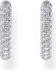 A pair of sparkling white creole earrings. Podgląd zdjęcia produktu