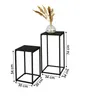 Set aus 2 Beistelltischen – Minimalistisches Metall-Design Produktbild-Vorschau 2