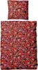 JACK Biber Bettwäsche 2 tlg. 135x200cm Blume Rot Pink Produktbild-Vorschau 1