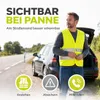 4x gilet di sicurezza auto ISO20471-2025 & 2026: Giallo Anteprima dell’immagine prodotto 2