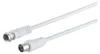F-Stecker/ Koax-Kupplung, RG 59, >80 dB, weiß 1,5m Produktbild-Vorschau 1