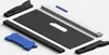 Various components of a keyboard are laid out on a light gray surface. Produktbild-Vorschau