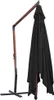 vidaXL Ombrello semaforo con palo in legno 400x300 cm nero Anteprima dell’immagine prodotto 3
