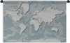 MuchoWow® Wandteppich Wandbehang Weltkarte - Blau - Grau - Produktbild-Vorschau 1