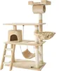 A multi-level cat tree with various platforms, a hammock, a hideaway, and scratching posts. Náhled obrázku produktu