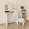 vidaXL Tavolo da toilette in legno 75x40x141 cm Bianco Anteprima dell’immagine prodotto 6
