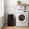 Relaxdays, wasmand met deksel, metaal, 55 liter, hoogte x Productafbeelding-voorbeeld 2