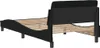 vidaXL Struttura letto "Dover" nero 100x200 cm in tessuto Anteprima dell’immagine prodotto 6