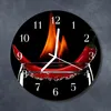 Glasuhr Wanduhr Küchenuhr Echt-Glas 30fi cm Chili Feuer rot Produktbild-Vorschau 2