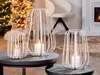 Gilde Windlicht, "Rimini", Glas, Metall, beige, VE 3, H. 35 Produktbild-Vorschau 2