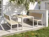 BELIANI Gartenmöbel Set Beige und Weiß Aluminium Kunstholz Produktbild-Vorschau 2