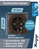 Kopp PARIS Schutzkontaktsteckdosen Palisander-Braun 6 Stück Produktbild-Vorschau 2