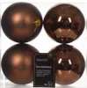 Weihnachtskugeln Kunststoff 10cm 4 Stück - Espressobraun Produktbild-Vorschau 1