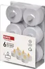 LED dekorace – čajová svíčka bílá, CR2032, vnitřní, vintage, 6 ks Náhľad obrázku produktu